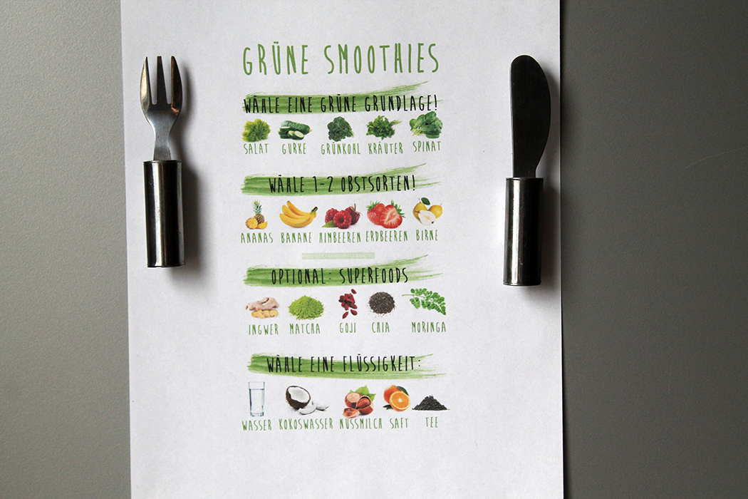 Grüne Smoothies Infografik Projekt Gesund leben